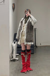 Vitelli leg cover FW22_LFT_002 dark red